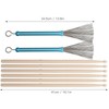 Drum Stick Brush Set Jazz Retractable Metal Wire 5A Rod