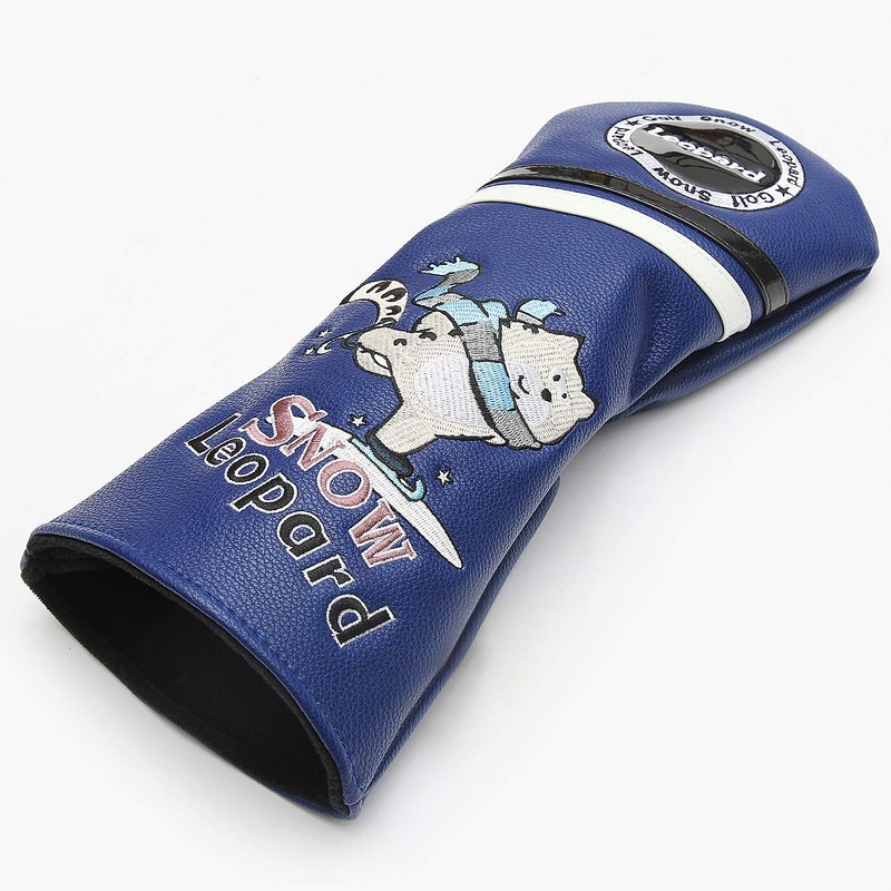 Outdoor Leisure Snow Leopard Golf Driver Headcovers Sporting Goods PU