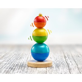 Selecta 62002 Stacking Tower Wooden Toy Kugel Stapelturm, Holzspielzeug, 16 cm, bunt, M