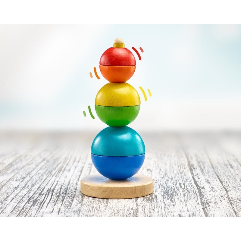 Selecta 62002 Stacking Tower Wooden Toy Kugel Stapelturm, Holzspielzeug, 16