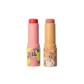 Beauty Creations Friendtastic Bob Esponja – Set de 2 stick blush en crema tonos rosa y rojo coral – Textura cremosa, colores vibrantes y acabado natur