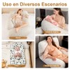 Almohadas de Embarazo para Dormir, Ergonómica, Blanquecino