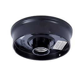 B&P Lamp® 4 Inch Fitter Wired Flush Mount Ceiling Fixture, Black