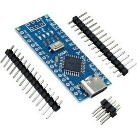 A-DIGISHUO Nano V3.0 ATmega328P CH340G | 5V 16M Type-C Port Module | Microcontroller Board Development Board, with PIN Connector Pins Not Soldered (2Pcs Module)