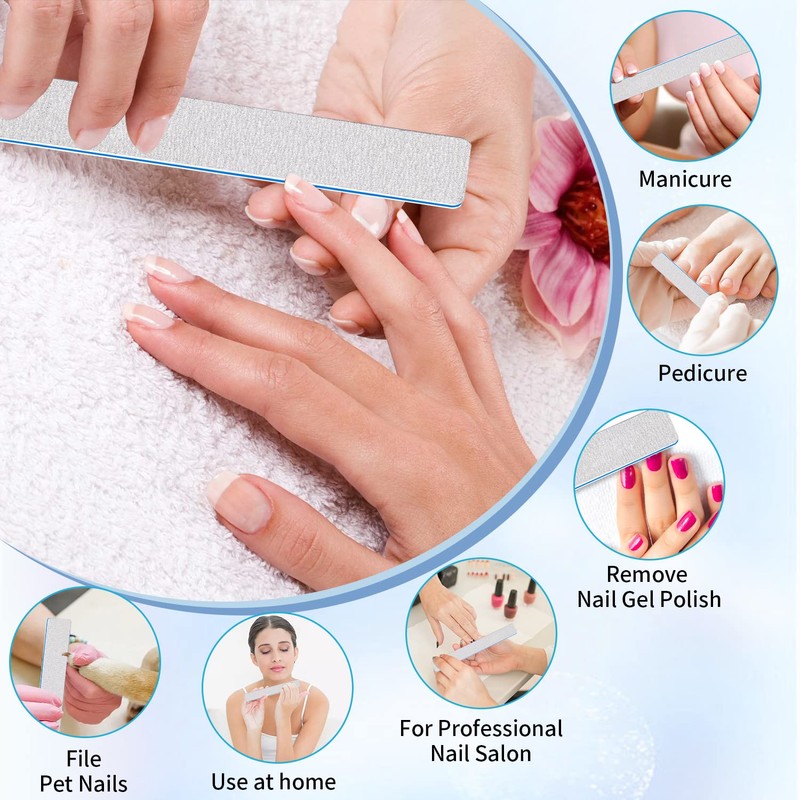Nail Files for Natural and False Nails or Thick Nails