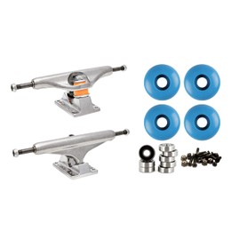 Independent 169 (9.12") Skateboard Trucks 56mm Blue Wheels and Bearings Combo Package