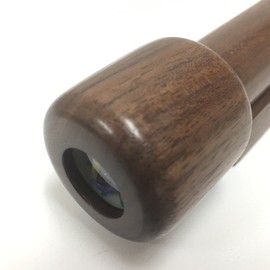 N & J Kaleidoscope in Solid Walnut Wood, 5 1/2 Inch Barrel, Separate Beaded Turning Chamber. Handcrafted in The U S A !