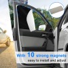 mingo-tech 4pcs Car Magnetic Side Front & Rear Window Sun