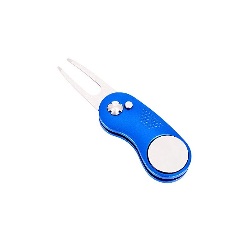 Mile High Life All-Metal Foldable Golf Divot Tool with Pop-up