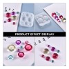 Moldes Epoxídicos De Cristal Diy, 2 Unidades, Minimoldes Par Blanco