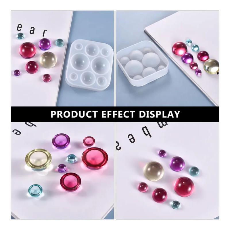 Moldes Epoxídicos De Cristal Diy, 2 Unidades, Minimoldes Par Blanco