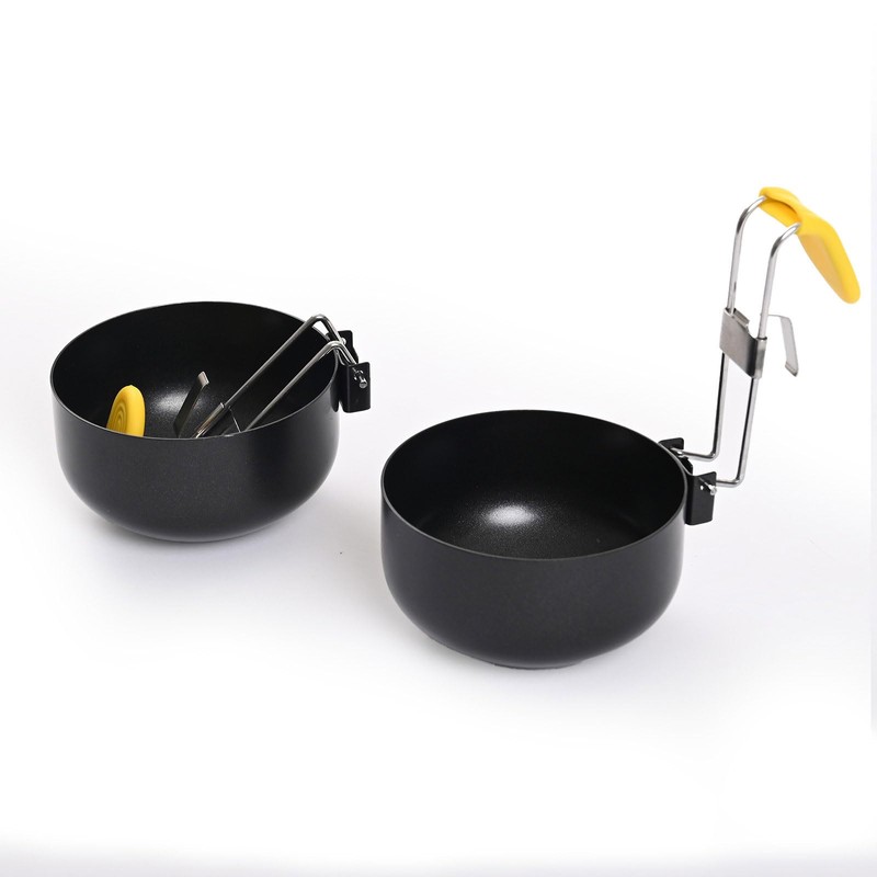 Wmzjnljy 2pcs Stainless Steel Egg Poacher Poached Egg Maker Non-Stick