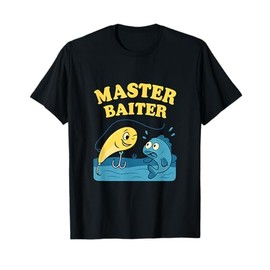 Master Baiter Fishing Pun Graphic - Funny Angler Gear T-Shirt