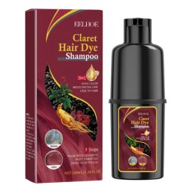 Champú Teñir Cabello Negro Eeloe Rojo Vino