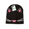 Cute Youth Size Cuffless Cat Mask Beanie with Eye Holes
