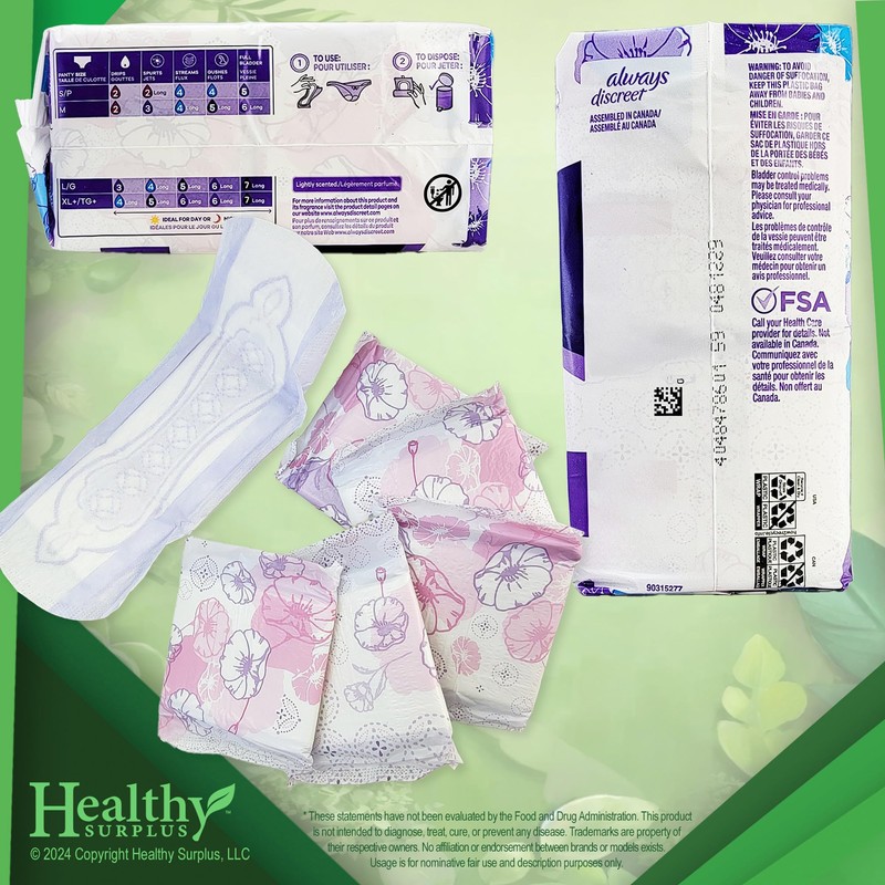 Always Discreet Light 30 Pads 3 Drop Liners for Bladder