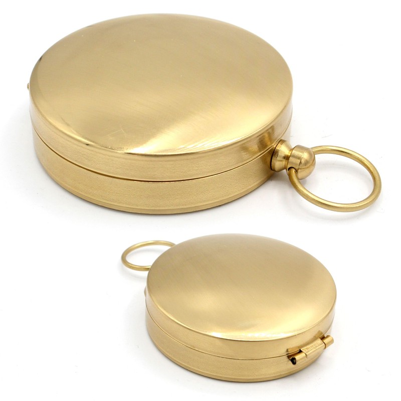 FISHTEC Magnetic Navigation Compass Gold - Gift Box, Phosphorescent, Pocket