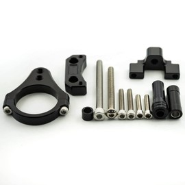 Fit For Kugoo G-booster Scooter Steering Damper CNC Motorcycle Stabilizer Steering Damper 50mm Clamp Mounting Bracket Support Kit Black