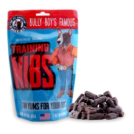 Bully Boy's Famous Beef Training Nibs Dog Treats | Free from Wheat, Corn, Soy, or Gluten | USA Sourced Ingredients | with Smokehouse Beef | Made in Utah | 7 oz - 1 Pack