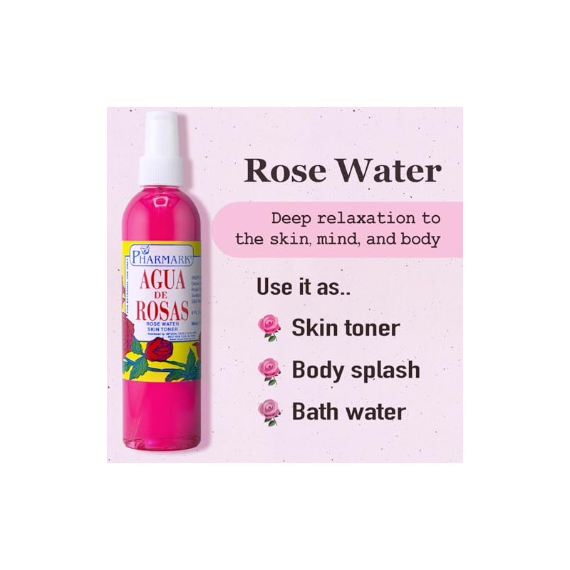 Agua De Rosas 4 Oz. Rose Water by Pharmark