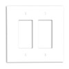 Leviton 2-Gang Decora/GFCI Device Decora Wallplate, Oversized, Thermoset, Device Mount,