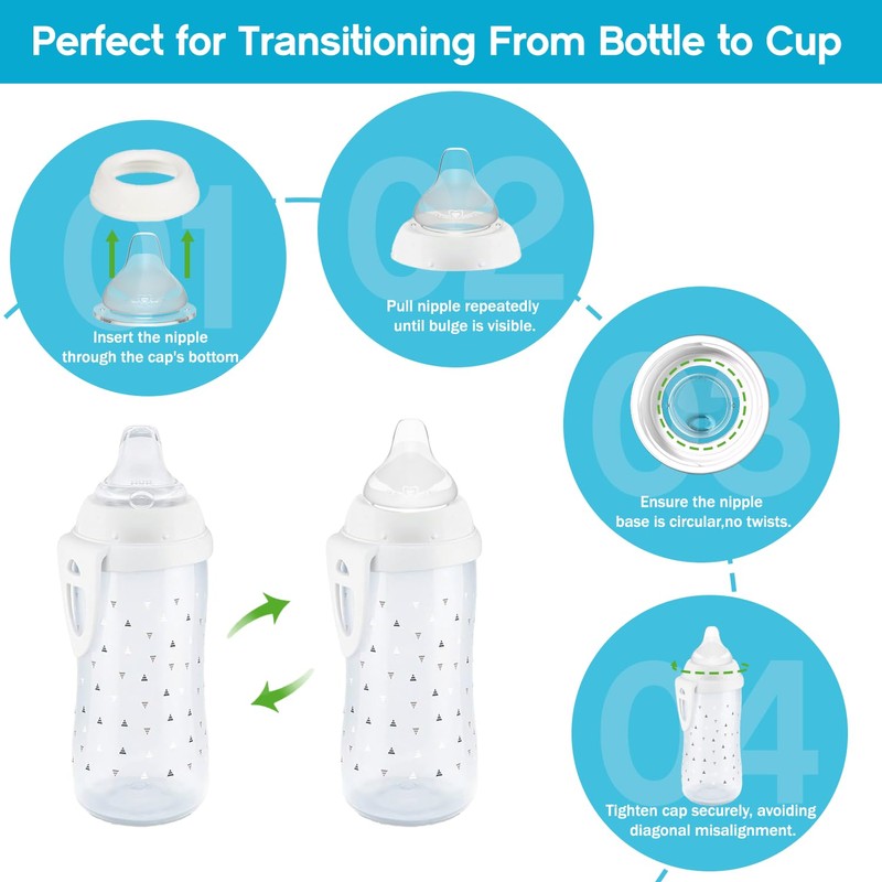 8pcs Replacement Silicone Spout Nipple for NUK Activity and Learner
