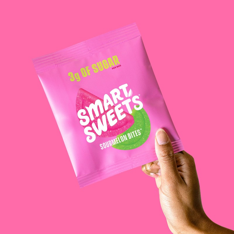 SmartSweets Sourmelon bites, Low Sugar Gummy Candy (3g), Low Calorie