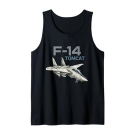 F-14 Tomcat Fighter Jet Military Aviation American Flag Gift Tank Top
