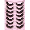 Mink Lashes Fluffy 6D False Eyelashes 17mm Wispy Cat Eye