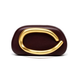 dassymia Clutch Purses for Women PU Leather Evening Handbags for Wedding Party Crossbody Shoulder Bag Trendy, Leather Wine Red