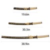Balck Katana 3pc Set Samurai Sword with Display Stand, 1045
