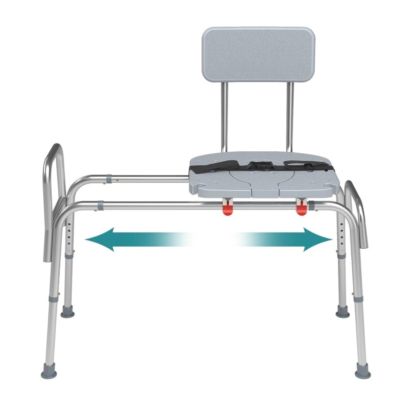 WAYES 400lb Sliding Tub Transfer Bench Shower Chair Shower Bench