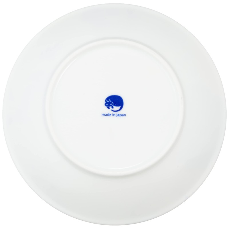 Ceramic Indigo Nohohon Cat Bread Plate Sora