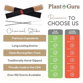 Plant Guru Myrrh Exotic Incense Sticks 11 Inch - Bulk 1 Bundle 45 to 50 Sticks - Natural 11" Long Lasting Aroma That Burns for 45 to 60 Minutes.