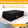 RV Air Conditioner Cover, 600D Heavy-Duty 3 Layer Insulated, Reinforced
