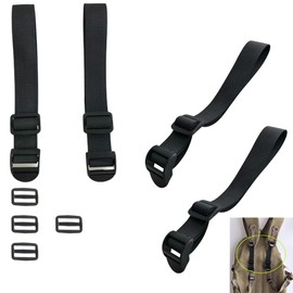 DraCra 4 Pack Backpack Extender Strap Extension Connector with Adjustable Buckles for Backpacks Shoulder Straps Travel Laptop Bags Bookbag Casual Daypacks
