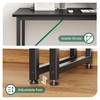 Huuger Computer Desk, 55 Inch Office Desk, Gaming Desk with