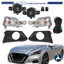 labworkauto Fit For 2019-2021 Nissan Altima LED Fog Lights+Turn Signal Lamp Driver+Passeng