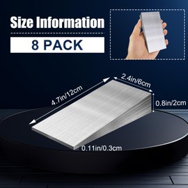 YOUNTHYE 8PCS Metal Wedge Shims Triangle Flange Wedge Steel Wedges for Welding Silver Metal Flange Wedge Pipe Fitting Welding Tool 4.7 x 2.4 x 0.79 inch Steel Wedge Set