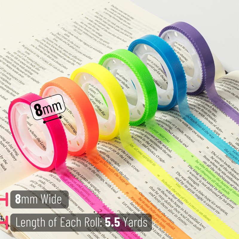 Mr. Pen- Highlighter Tape Removable, 24 Rolls, 0.31" x 16.5