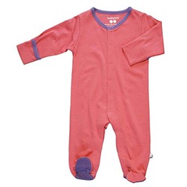 Babysoy Basic Snap Footie (3-6 Months, Blossom)