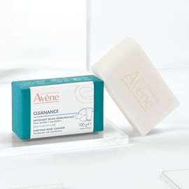 AVENE Cleanance Barra Dermatológica, Limpiadora Facial con Ácido Salicílico, 100g