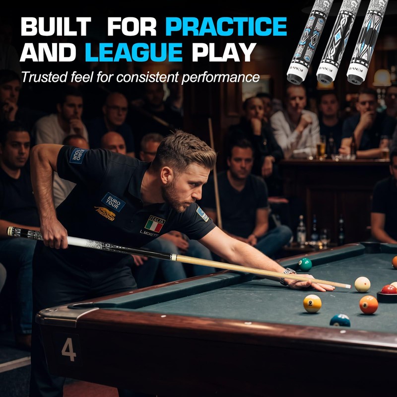 Banly Professional Maple Pool Cue Stick 58", Low Deflection Billiard