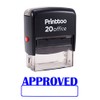 Printtoo Office Stationary Custom Stamp Approved Self Inking Rubber Stamp-Blue