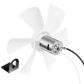 PlusRoc RV Vent Fan 12V Round Shaft Motor Replacement for Ventline BVD0218-00 and 6 inches RV Bathroom Exhaust Ventilation Roof Ceiling White Fan Blades Replacement for Ventline BVD0215-00