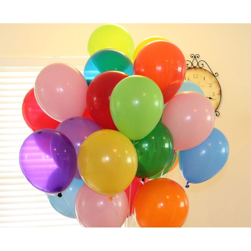 100pcs Plain 12" Multicolour Helium Quality Latex Balloons Birthday Wedding