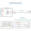 NECABLES DSL Filter Splitter for Phone Line and Modem 6