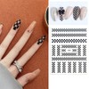 Black and White Lattice Houndstooth Pattern Nail Stickers Lattice Series