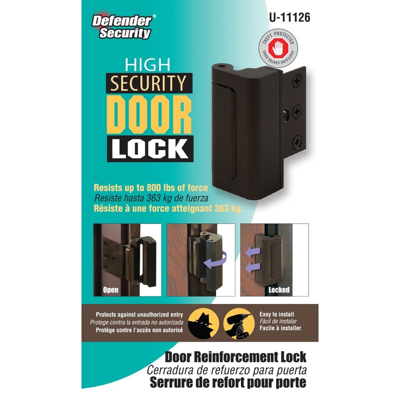 Prime-Line U 11126 Door Reinforcement Lock – Add Extra, High