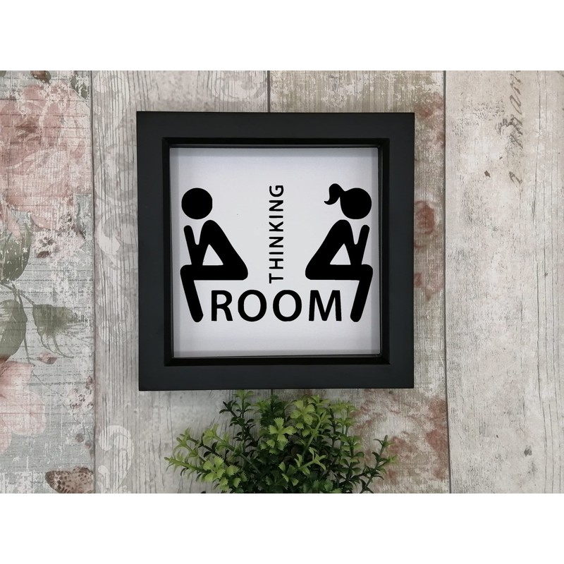 Novelty "Thinking Room" toilet door sticker